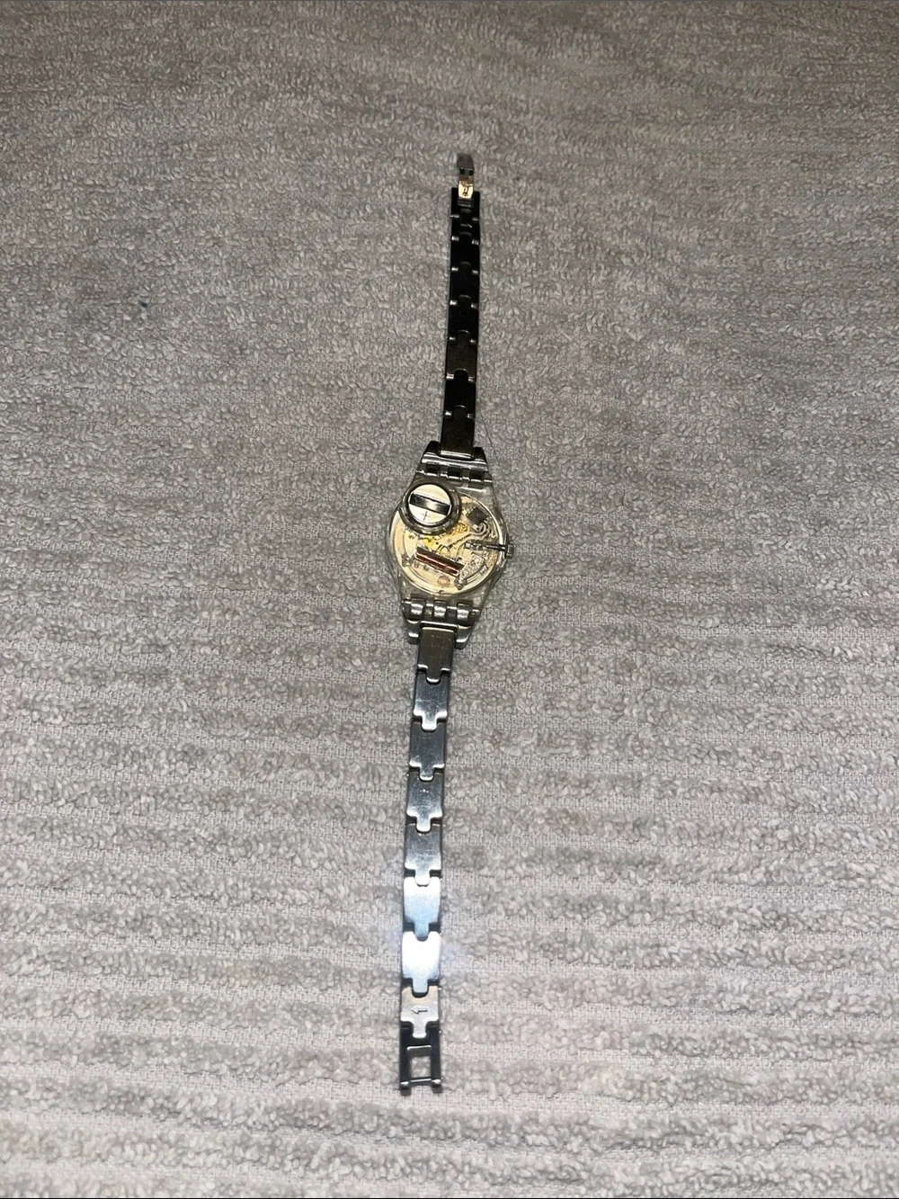 Earthy Swatch Yellow Dial Stainless Bracelet Watch